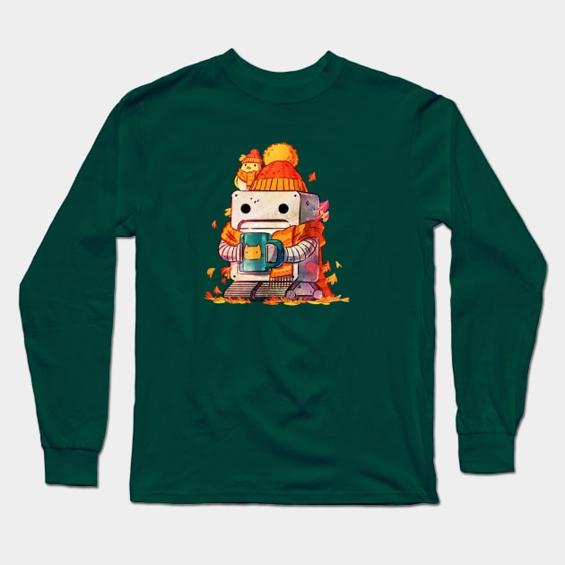 Autumn Bot Long Sleeve T-Shirt by Extra Ordinary Comics